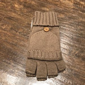 BNWT•Brown Fingerless Gloves/Mittens